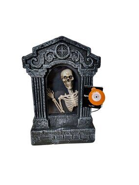 Spooky Village 12 inch Animated Grave Skeleton Halloween Décor with Lights